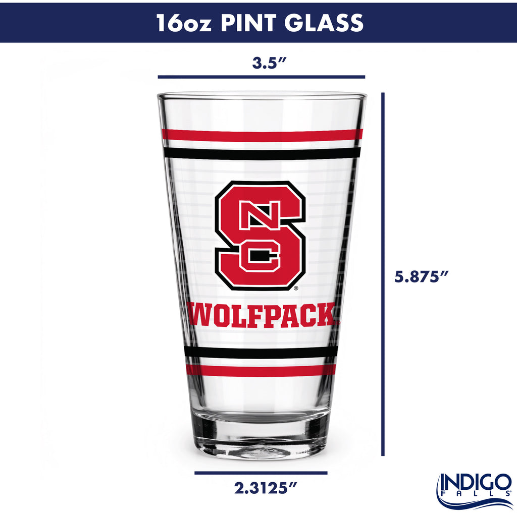 Set of 2 NC State Wolfpack 16oz Ring Pints