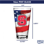 Set of 2 North Carolina State Timber Wolves 16oz Americana Pints