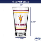 Set of 2 Arizona State Sun Devils 16oz Ring Pints