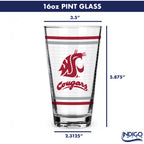 Set of 2 Washington State Cougars 16oz Ring Pints