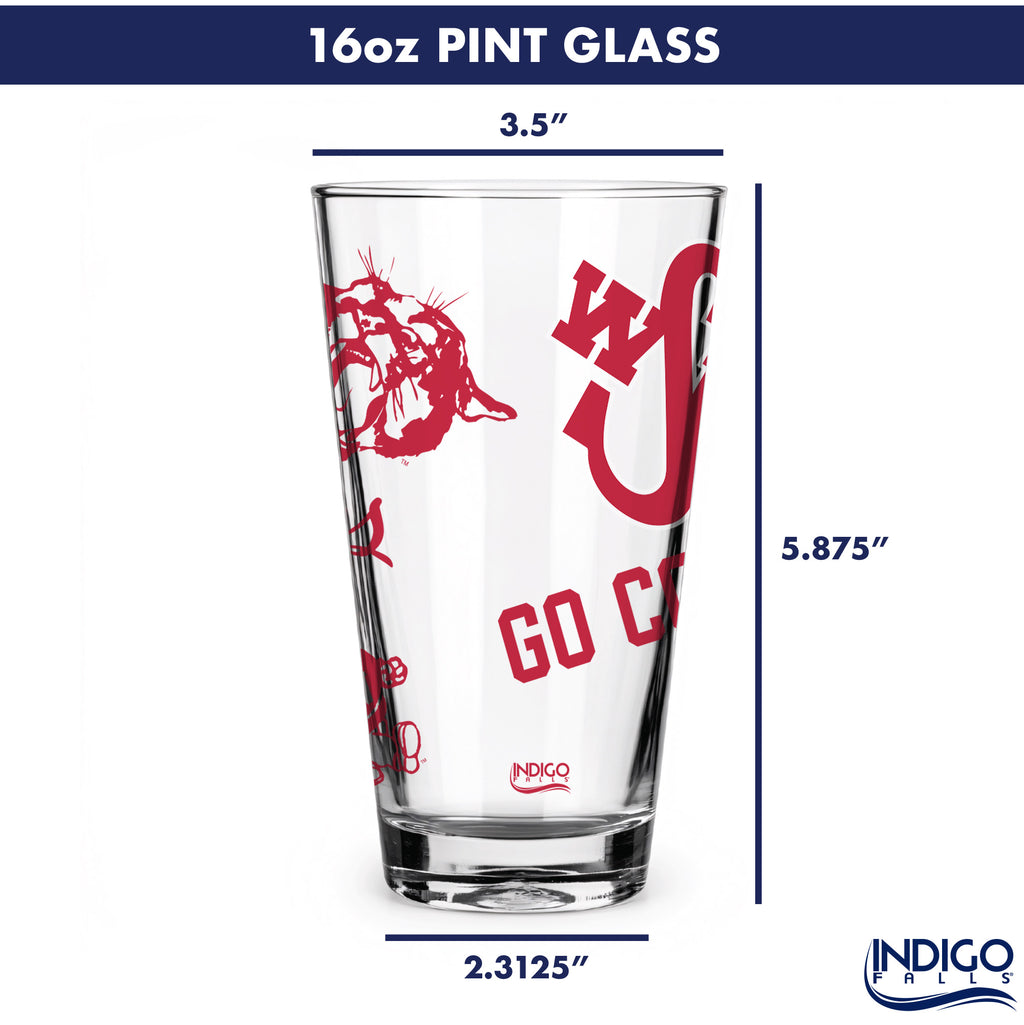 16oz Washington State Cougars College Vault Medley Pint 2 Pack
