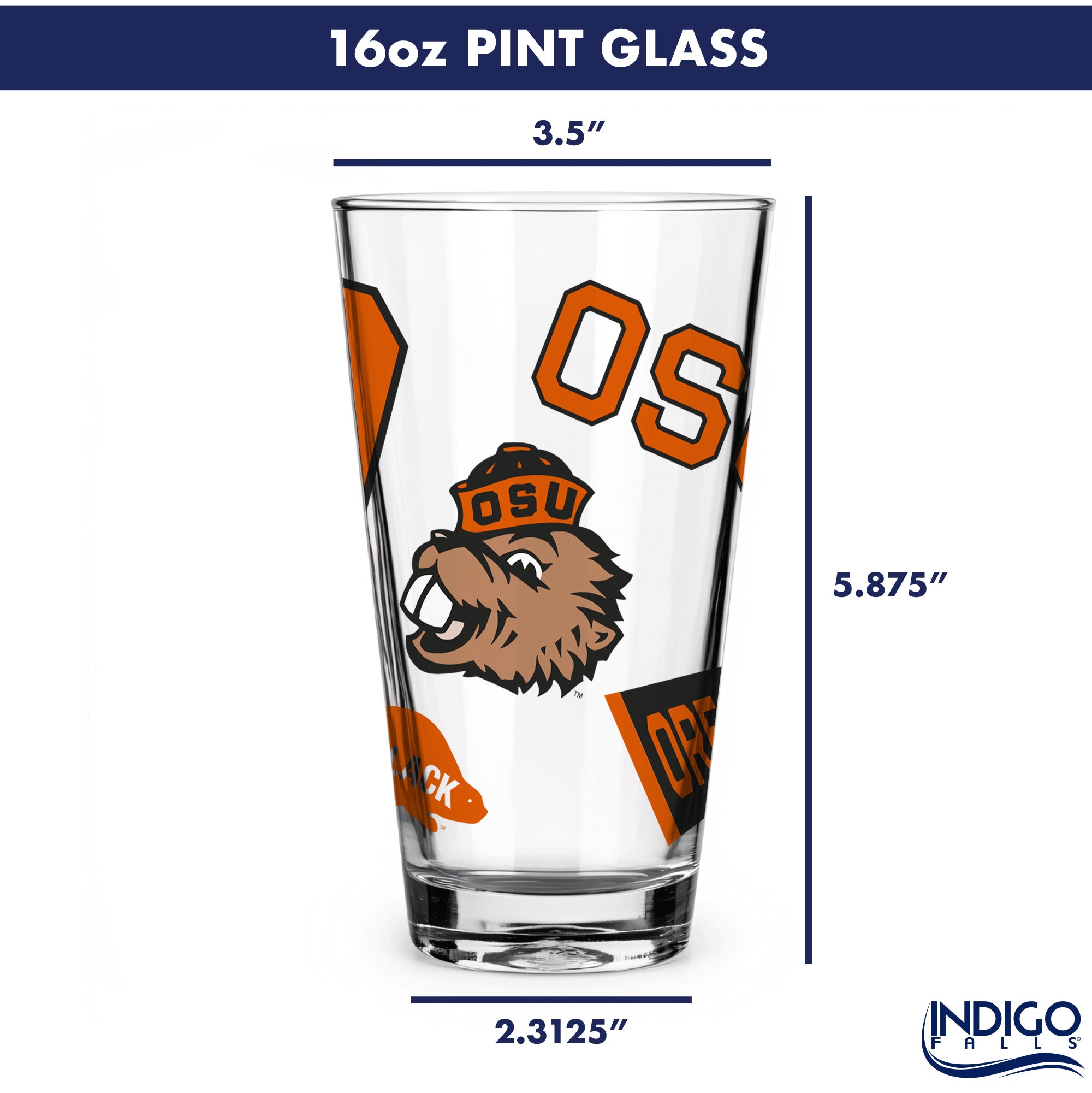 16oz Oregon State Beavers College Vault Medley Pint 2 Pack