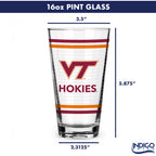 Set of 2 Virginia Tech Hokies 16oz Ring Pints