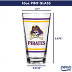 Set of 2 East Carolina Pirates 16oz Ring Pints