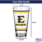 Set of 2 East Tennessee Buccaneers 16oz Ring Pints