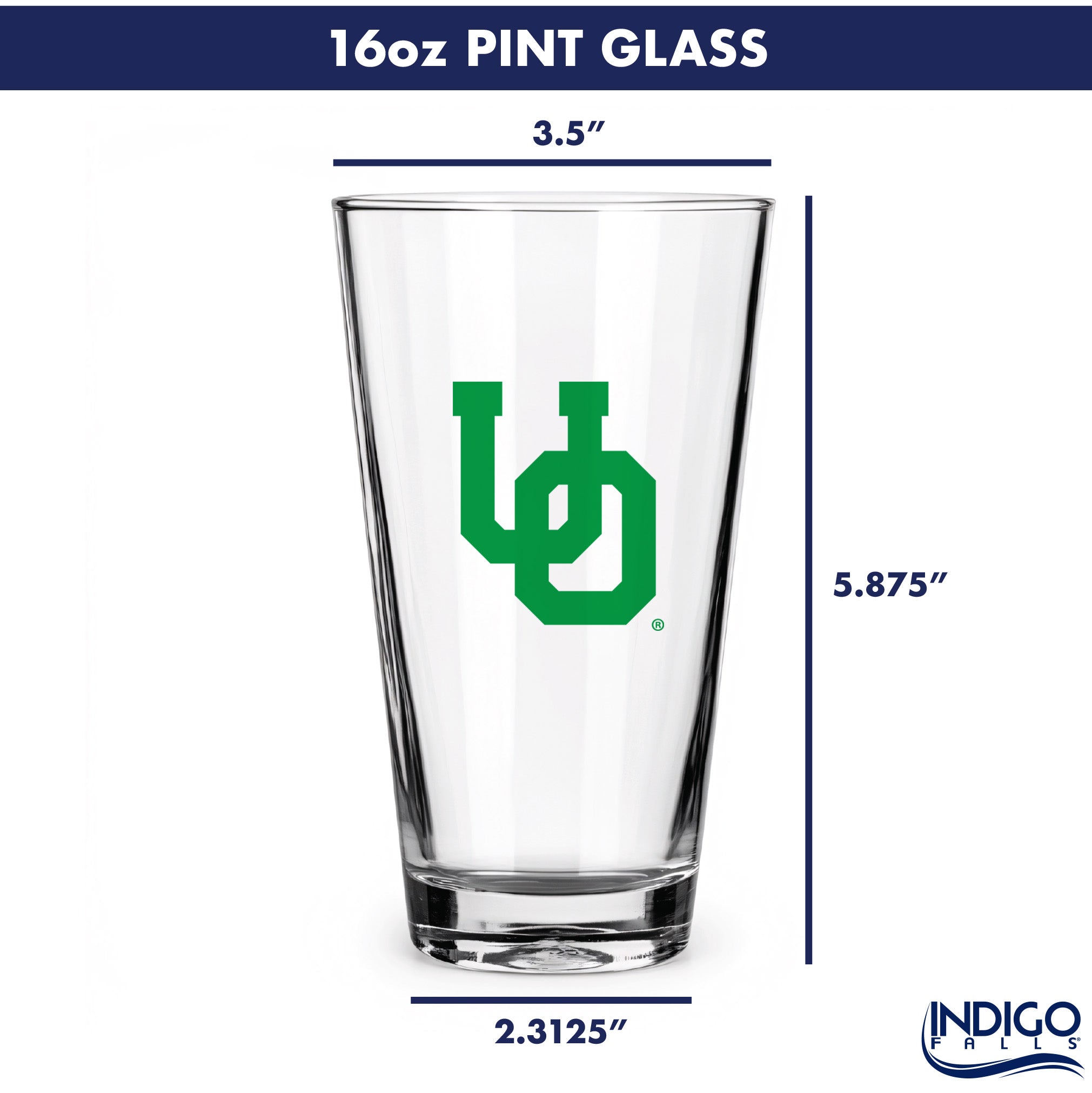 Set of 2 Oregon Ducks College Vault Sketch 16oz Pints
