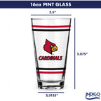 Set of 2 Louisville Cardinals 16oz Ring Pints