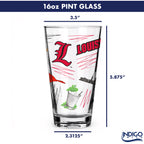Set of 2 Louisville Cardinals Local 16oz Pints