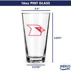 Set of 2 Louisville Cardinals College Vault Sketch 16oz Pints