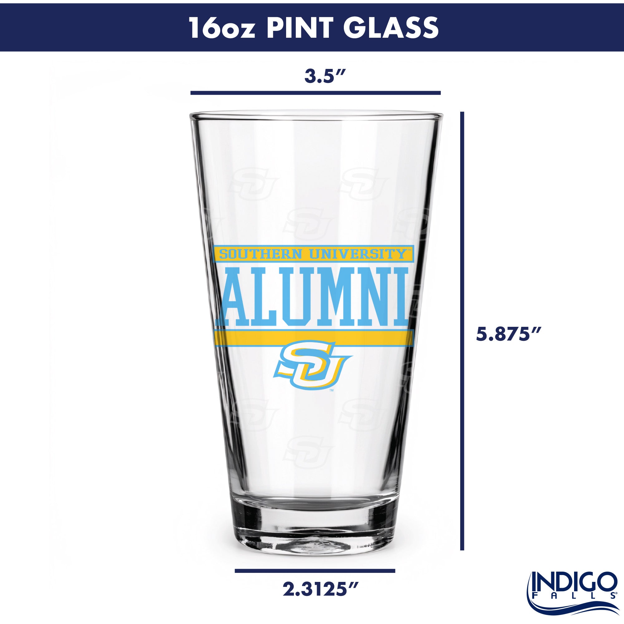 Set of 2 Southern A&M Jaguars 16oz XD Alumni Pints