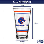 Set of 2 Boise State Broncos 16oz Ring Pints