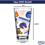 Set of 2 Boise State Broncos Local 16oz Pints