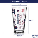 Set of 2 Gonzaga Bulldogs Basketball Sketch 16oz Pints