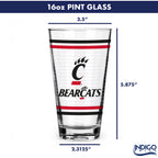 Set of 2 Cincinnati Bearcats 16oz Ring Pints