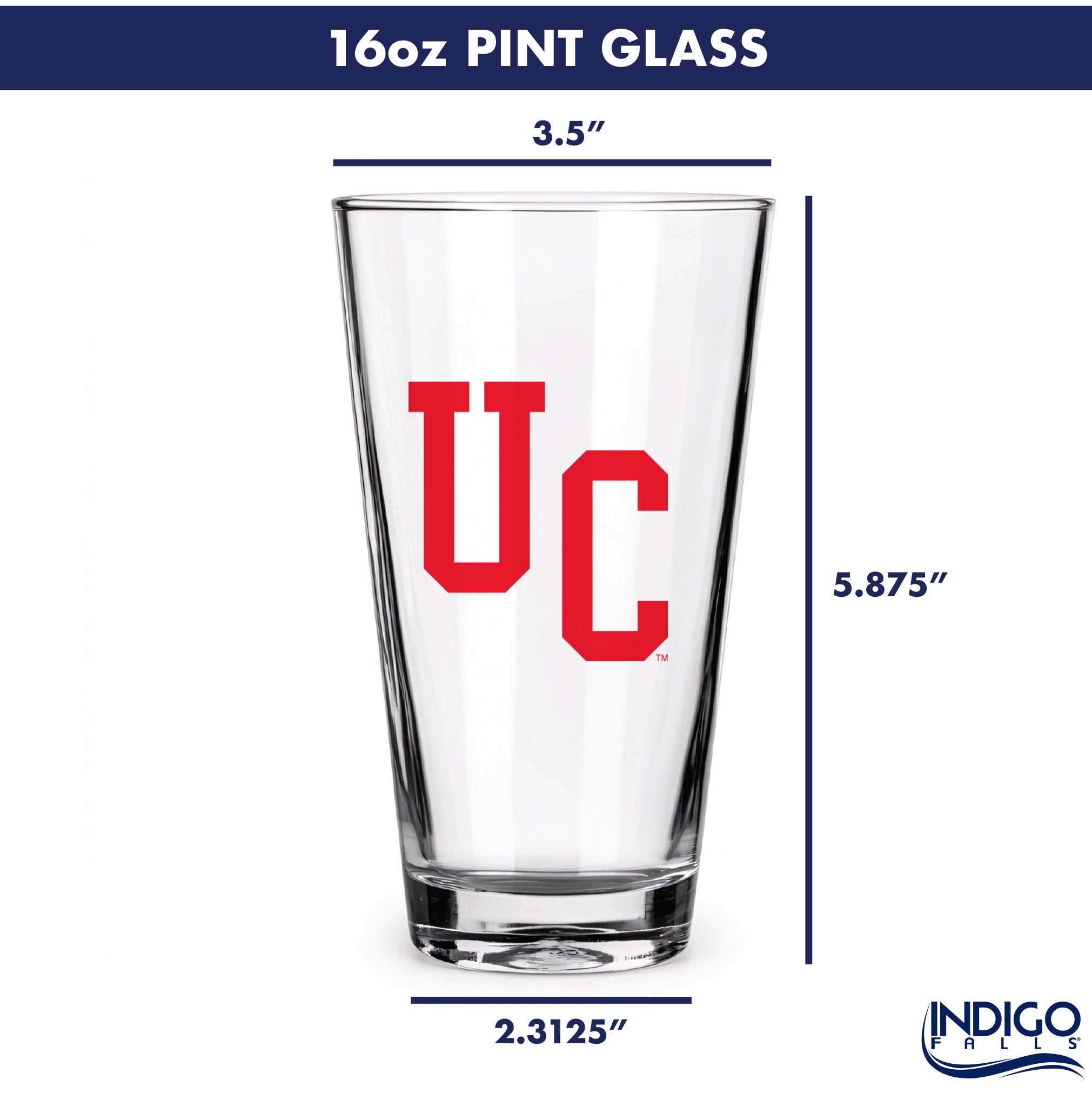 Set of 2 Cincinnati Bearcats College Vault Sketch 16oz Pints
