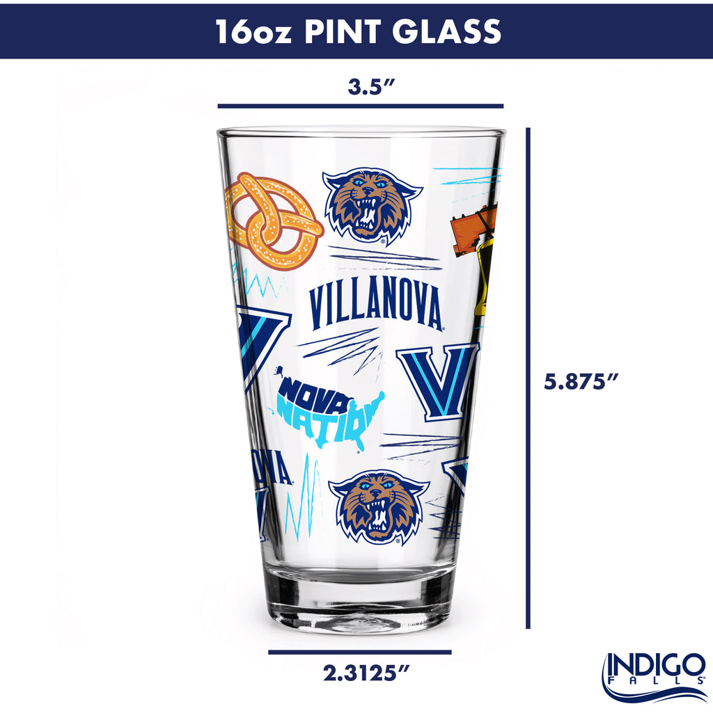 Set of 2 Villanova Wildcats Local 16oz Pints