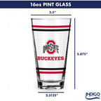 Set of 2 Ohio State Buckeyes 16oz Ring Pints