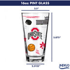 Set of 2 Ohio State Buckeyes Local 16oz Pints