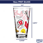 Set of 2 Utah Utes Local 16oz Pints
