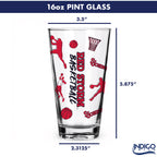 Set of 2 St. Johns Basketball Sketch 16oz Pints