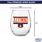 Set of 2 Auburn Tigers Alumni 15oz Stemless