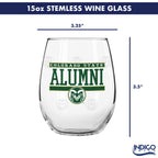 Set of 2 Colorado State Rams Alumni 15oz Stemless