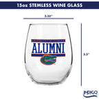 Set of 2 Florida Gators Alumni 15oz Stemless
