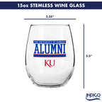Set of 2 Kansas Jayhawks Alumni 15oz Stemless