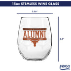 Set of 2 Texas Longhorns Alumni 15oz Stemless