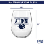 Set of 2 Penn State Nittany Lions Alumni 15oz Stemless