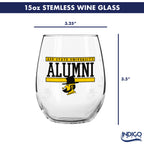 Set of 2 App State Mountaineers Alumni 15oz Stemless