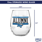 Set of 2 Middle Tennessee Blue Raiders Alumni 15oz Stemless