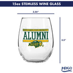 Set of 2 North Dakota State Bisons Alumni 15oz Stemless
