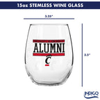 Set of 2 Cincinnati Bearcats Alumni 15oz Stemless