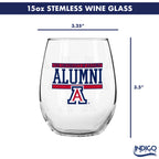 Set of 2 Arizona Wildcats Alumni 15oz Stemless