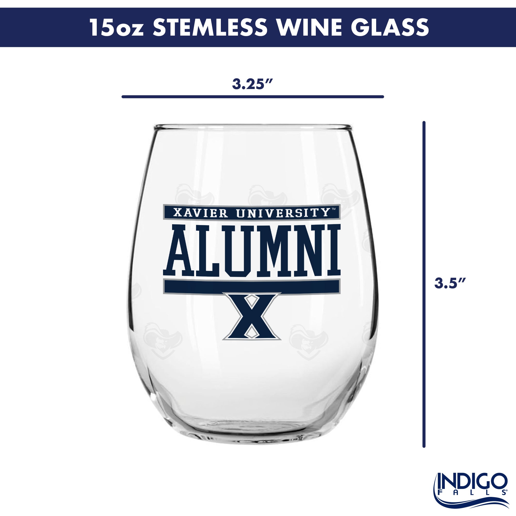 Set of 2 Xavier Musketeers Alumni 15oz Stemless