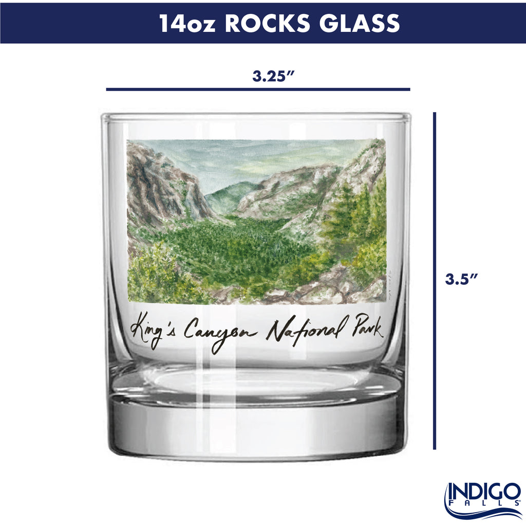 14oz Kings Canyon National Park 2-Pack Rock Glass Set by Laura Wilcox