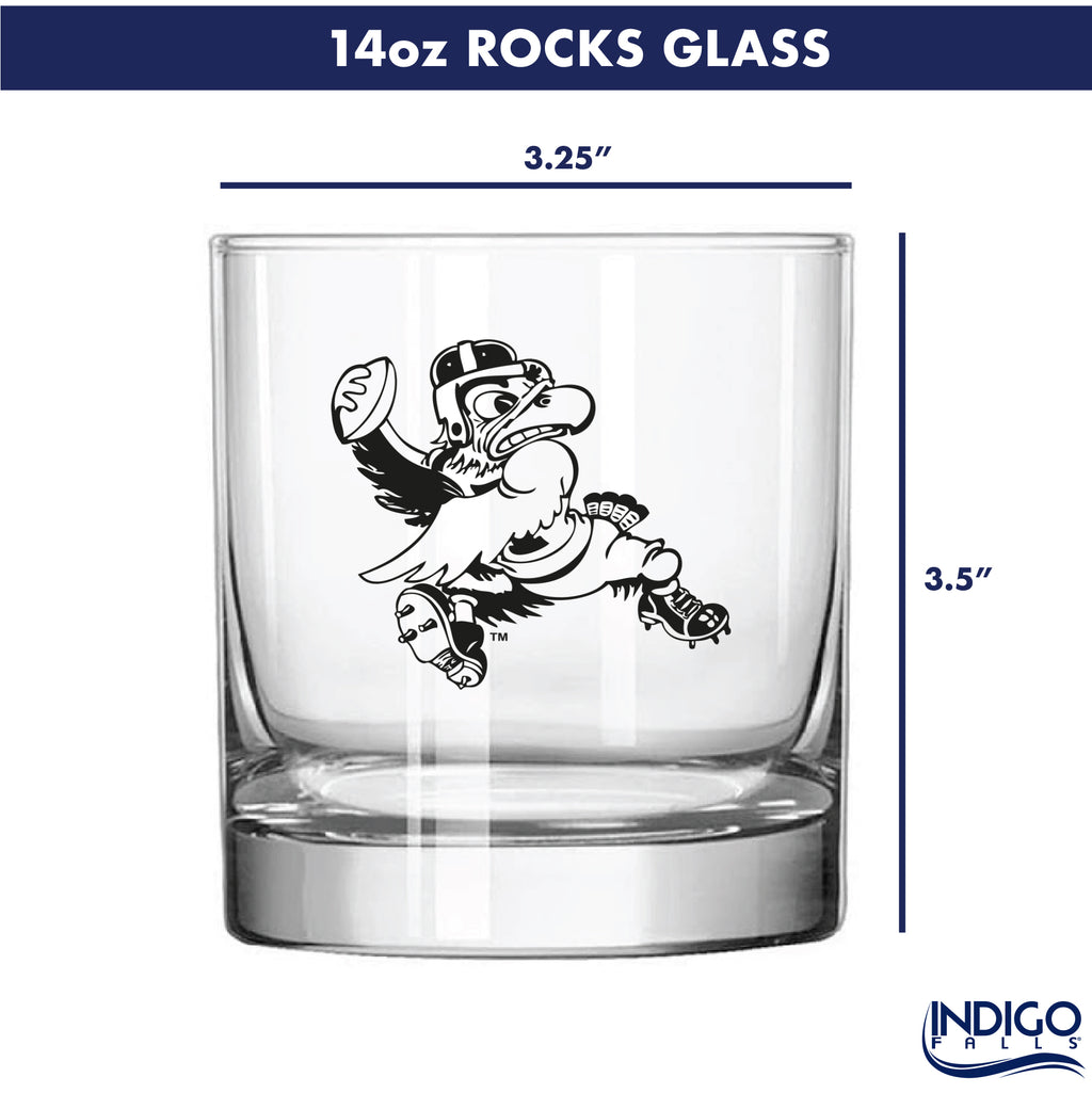 Set of 2 Iowa Hawkeyes College Vault Sketch 14oz Rocks Glasses
