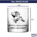 Set of 2 Iowa Hawkeyes College Vault Sketch 14oz Rocks Glasses