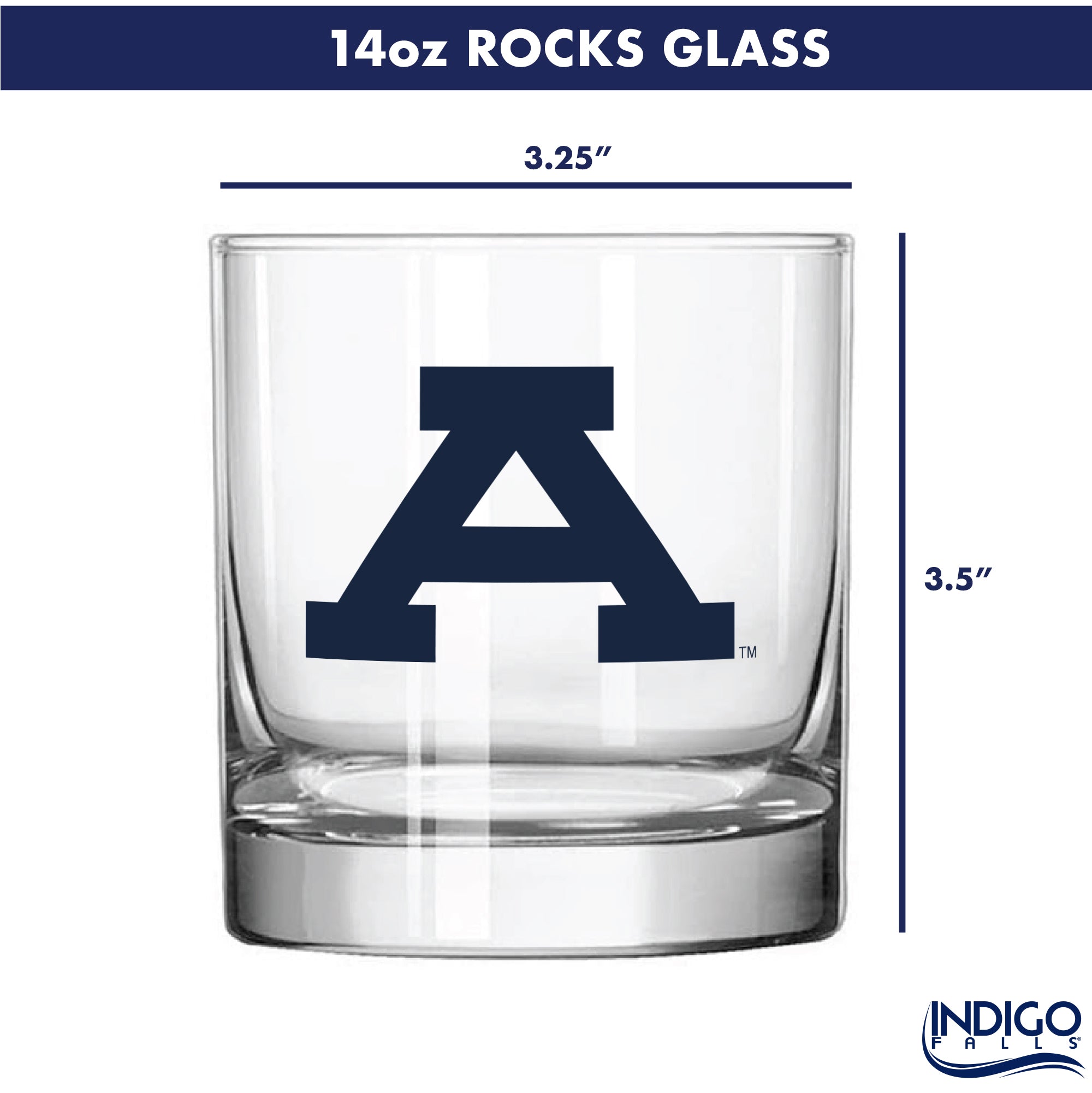 Set of 2 Auburn Tigers College Vault Sketch 14oz Rocks Glasses