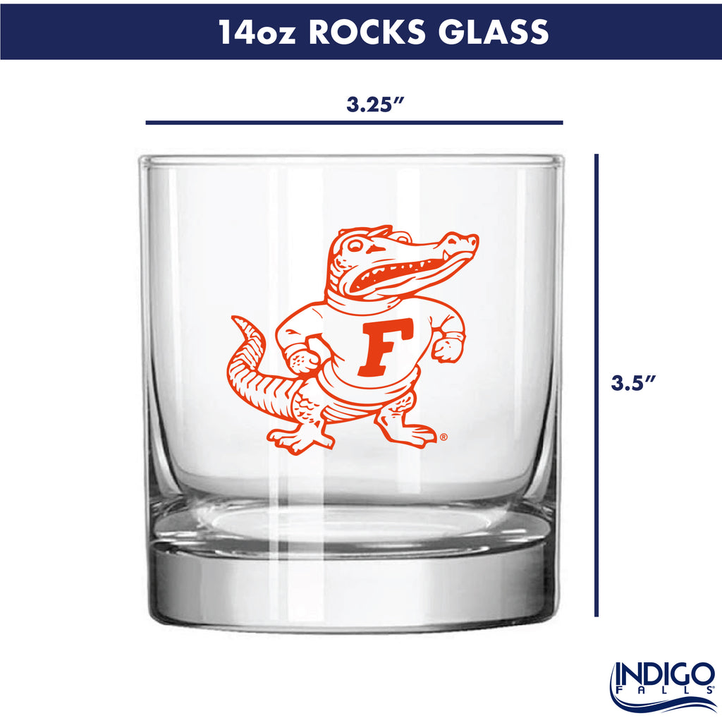 Set of 2 Florida Gators College Vault Sketch 14oz Rocks Glasses