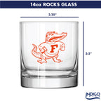 Set of 2 Florida Gators College Vault Sketch 14oz Rocks Glasses