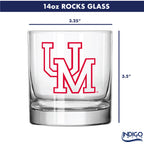 Set of 2 Ole Miss Rebels College Vault Sketch 14oz Rocks Glasses