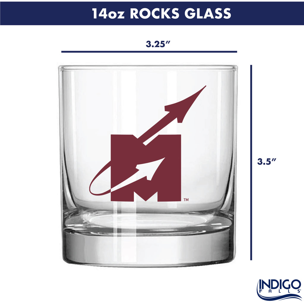 Set of 2 Mississippi State Bulldogs College Vault Sketch 14oz Rocks Glasses
