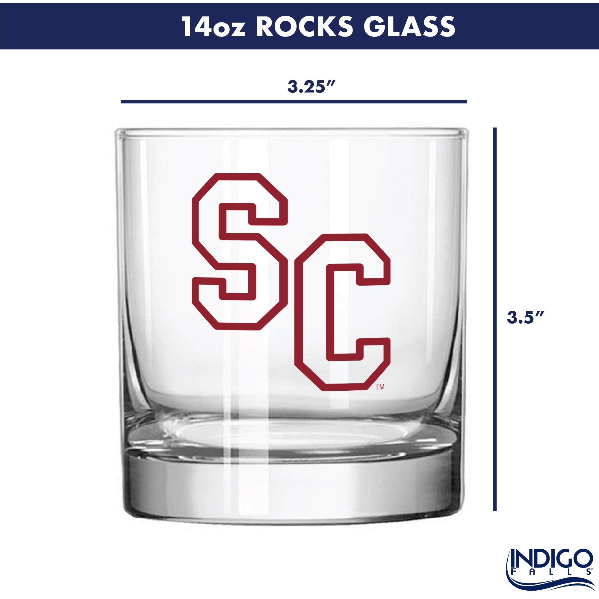 Set of 2 South Carolina Gamecocks College Vault Sketch 14oz Rocks Glasses