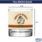 Oregon State Beavers Set of 2 College Vault Tan Retro 14oz Rocks Glasses