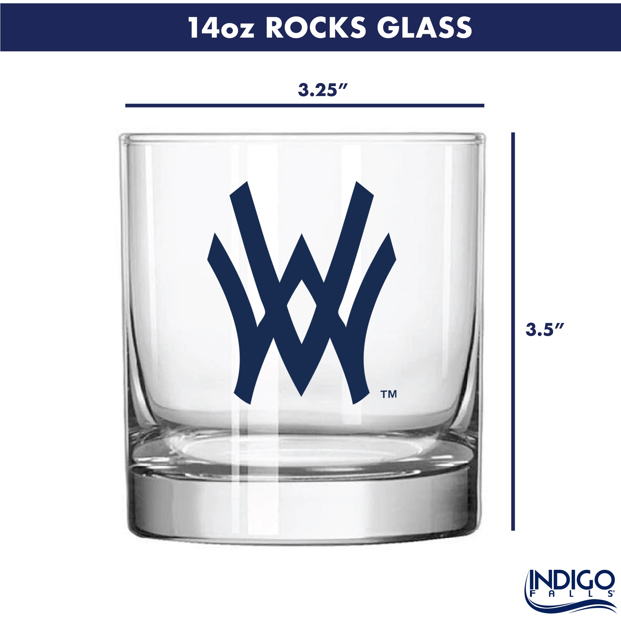 Set of 2 West Virginia Mountaineers College Vault Sketch 14oz Rocks Glasses