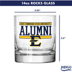 Set of 2 East Tennessee Buccaneers 14oz Alumni Rocks Glasses