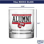 Set of 2 Western Kentucky Hilltoppers 14oz Alumni Rocks Glasses