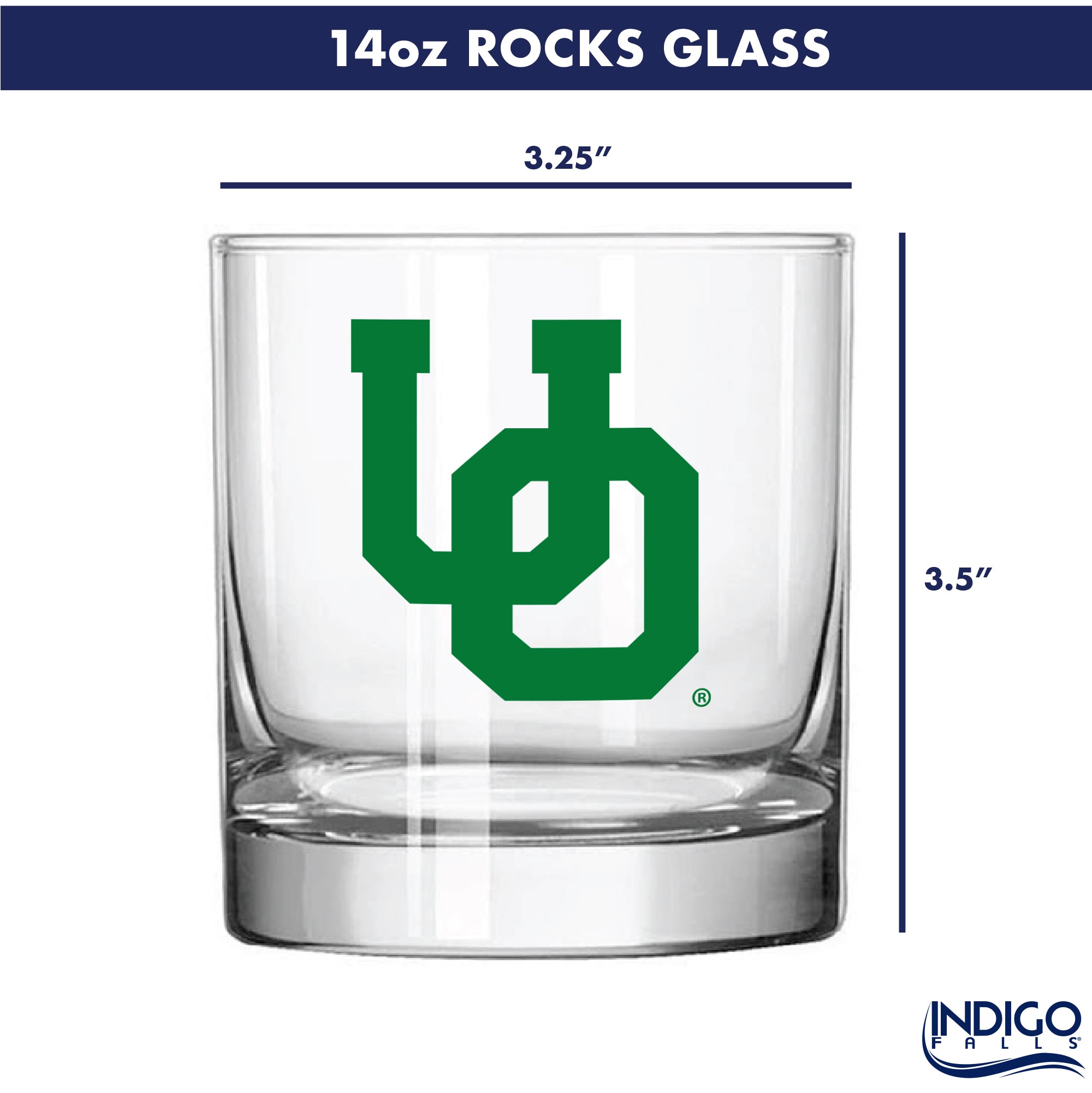 Set of 2 Oregon Ducks College Vault Sketch 14oz Rocks Glasses